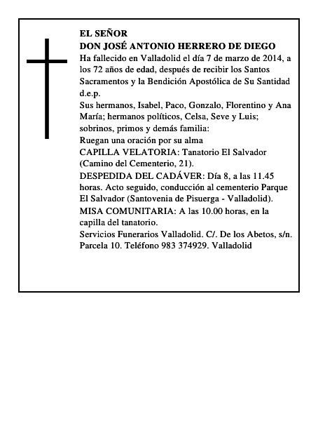 Don José Antonio Herrero de Diego