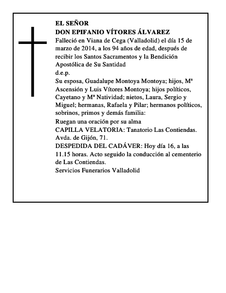 Don Epifanio Vítores Álvarez