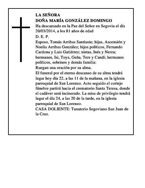 Doña María González Domingo