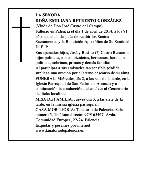 Doña Emiliana Retuerto González