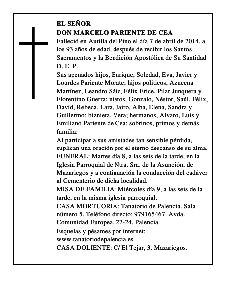 Don Marcelo Pariente de Cea
