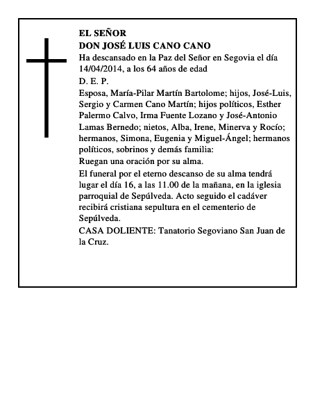 Don José Luis Cano Cano
