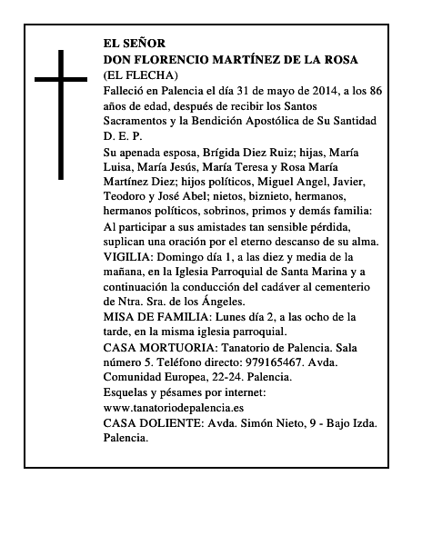 Don Florencio Martínez de la Rosa