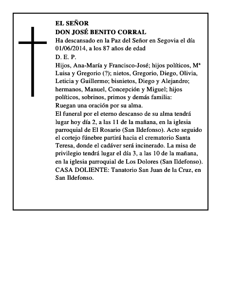 Don José Benito Corral