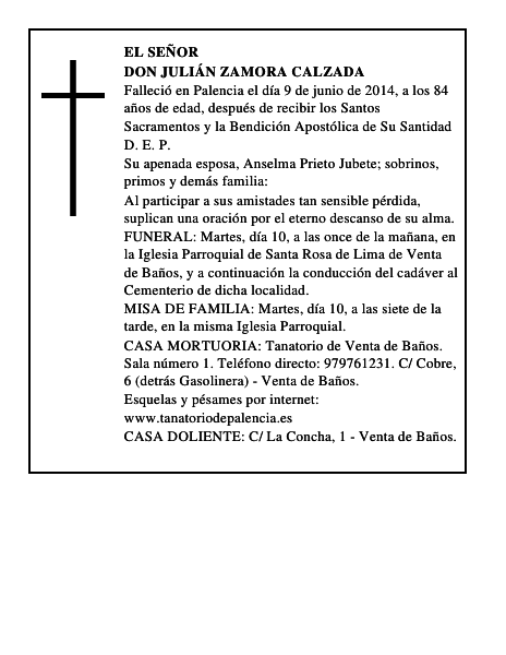 Don Julián Zamora Calzada