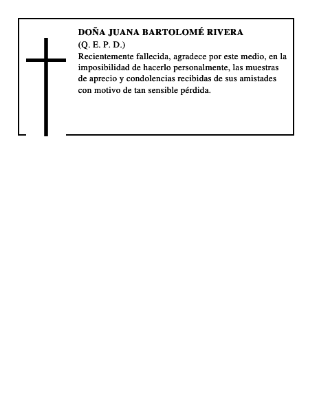 Doña juana Bartolomé Rivera