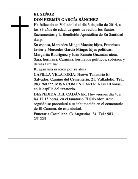 Don Fermín García Sánchez