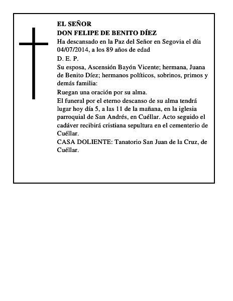 Don Felipe de Benito Díez