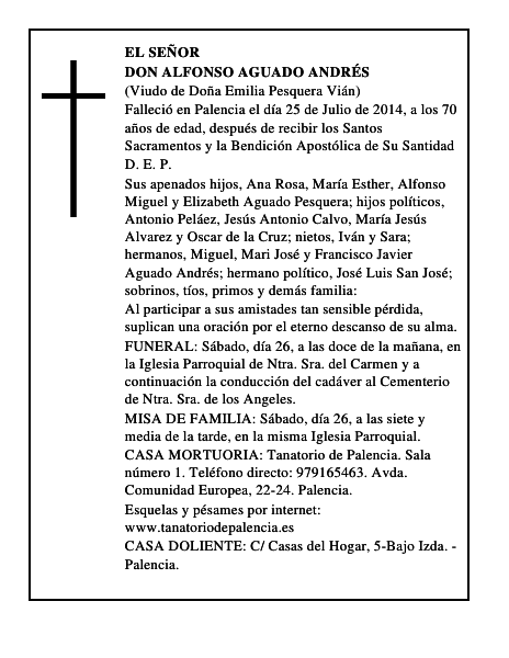 Don Alfonso Aguado Andrés