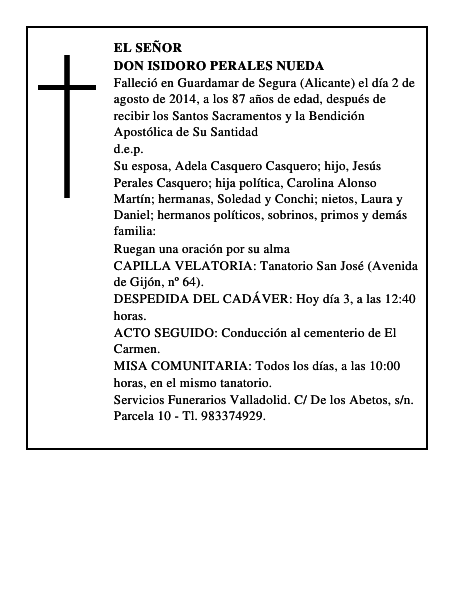 Don Isidoro Perales Nueda