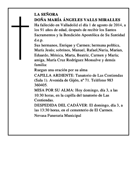 Doña María Ángeles Valls Miralles