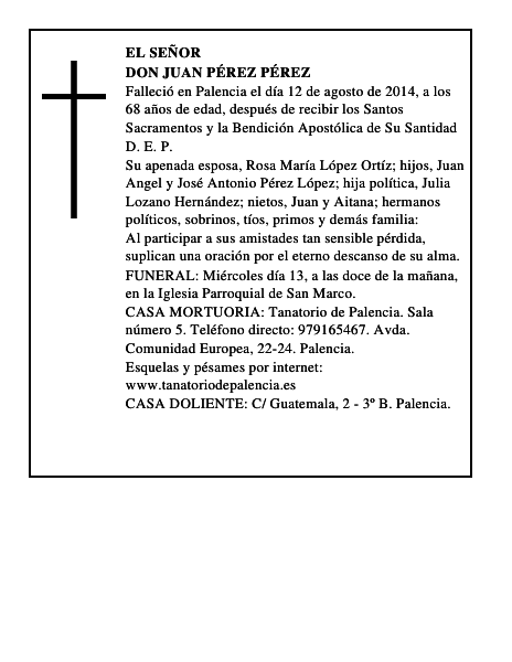 Don Juan Pérez Pérez
