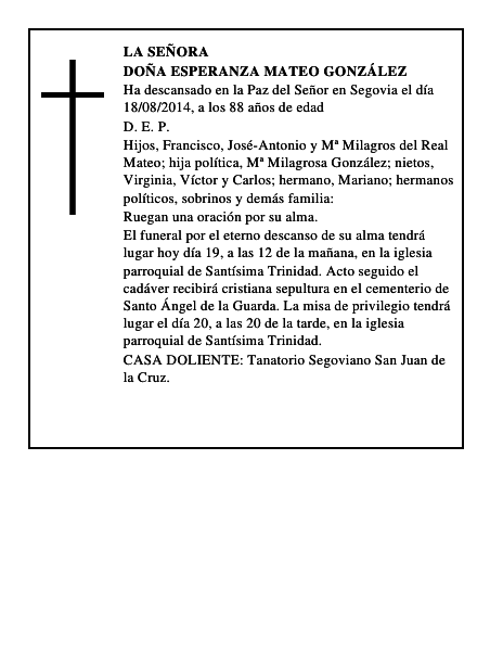 Doña Esperanza Mateo González