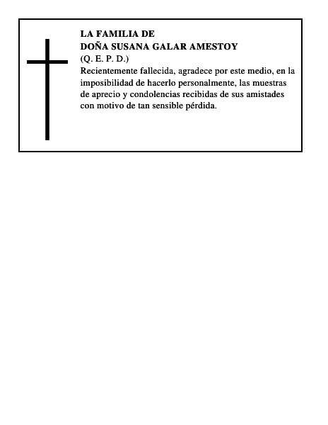 Doña Susana Galar Amestoy