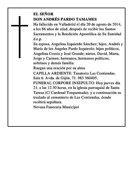 Don Andrés Pardo Tamames