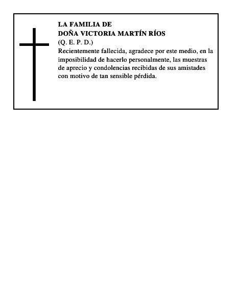 Doña Victoria Martín Ríos