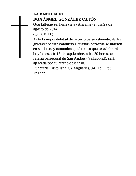 Don Ángel González Catón