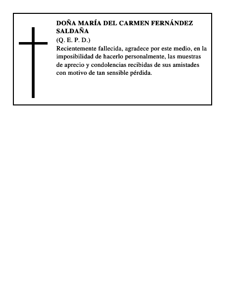 Doña María del Carmen Fernández Saldaña