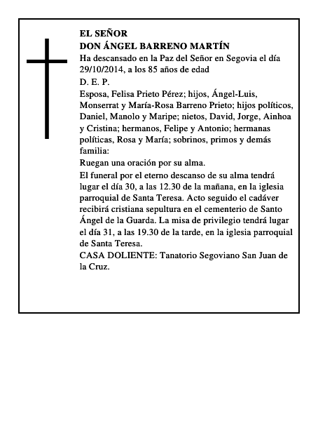 Don Ángel Barreno Martín