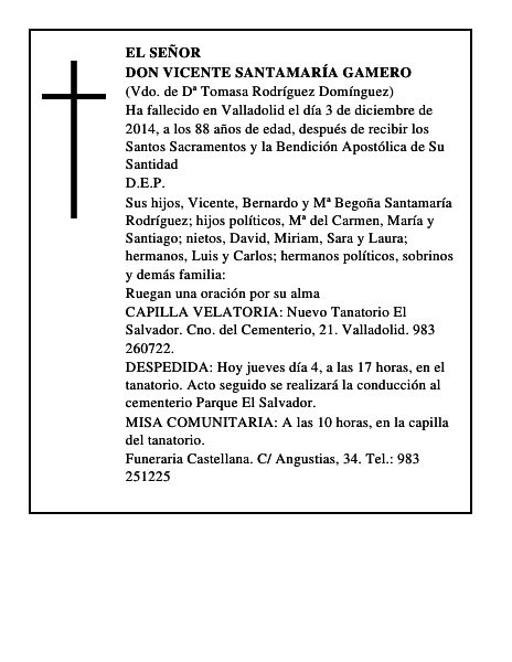 Don Vicente Santamaría Gamero