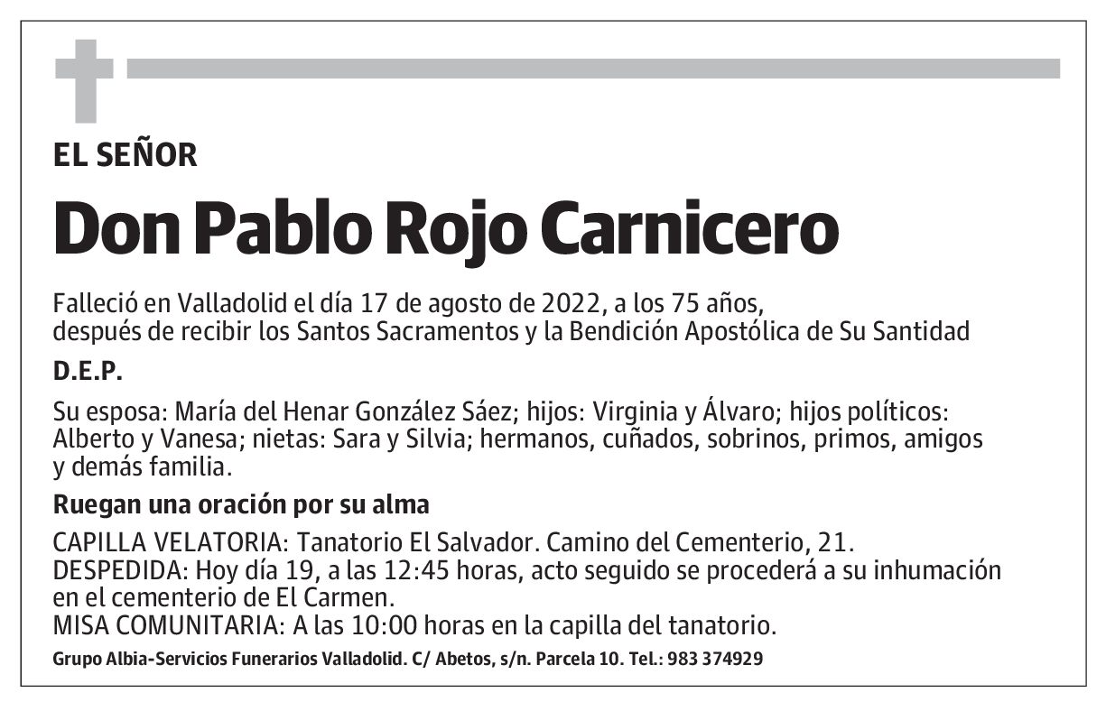 Don Pablo Rojo Carnicero