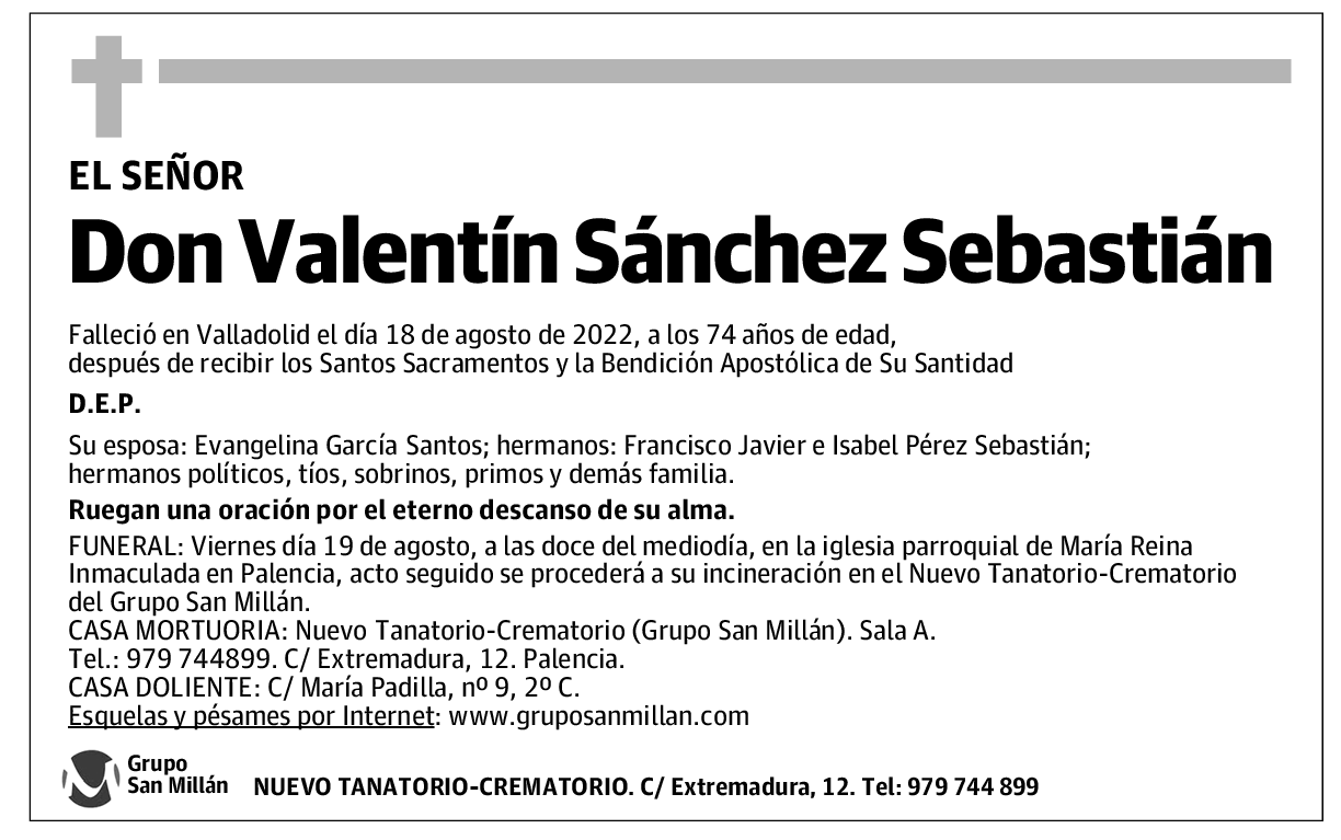 Don Valentín Sánchez Sebastián