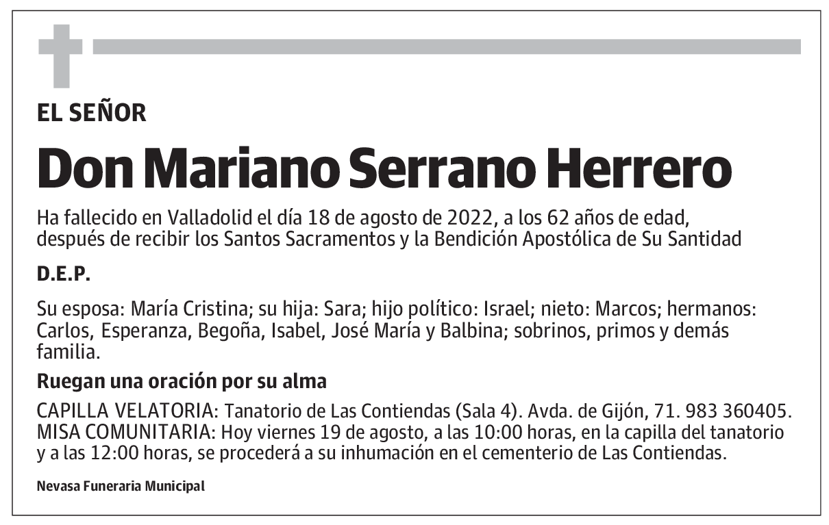 Don Mariano Serrano Herrero