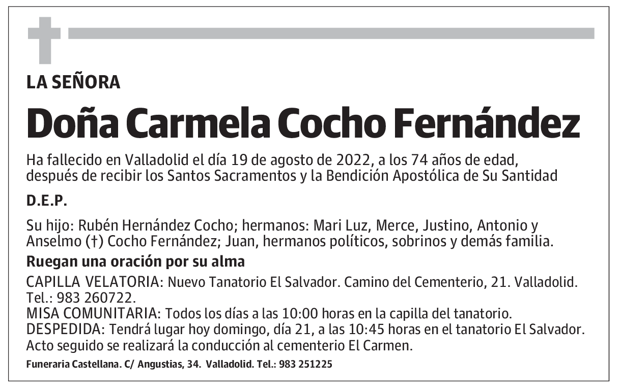 Doña Carmela Cocho Fernández
