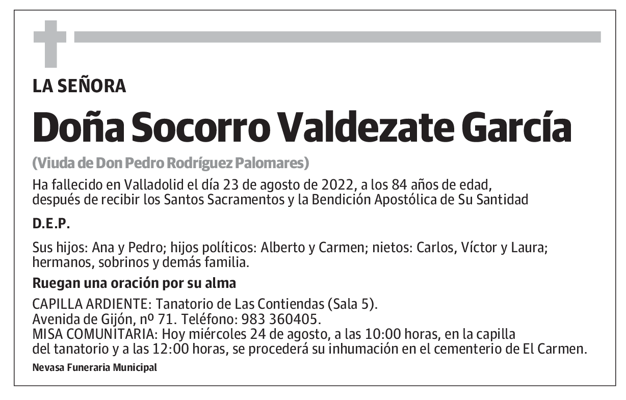 Socorro Valdezate García