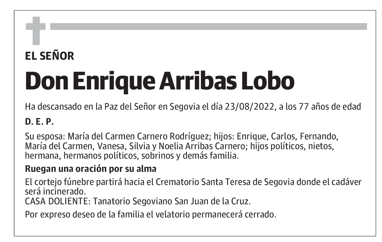 Don Enrique Arribas Lobo
