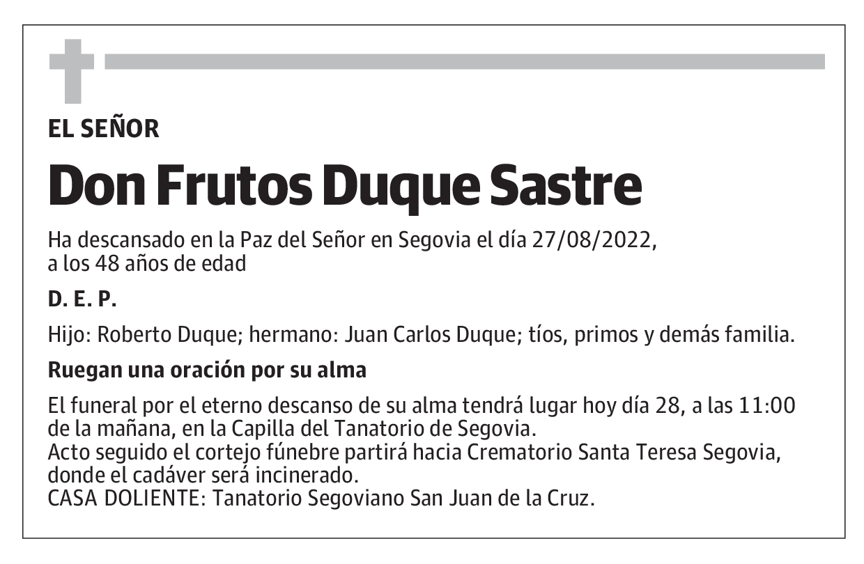 Frutos Duque Sastre