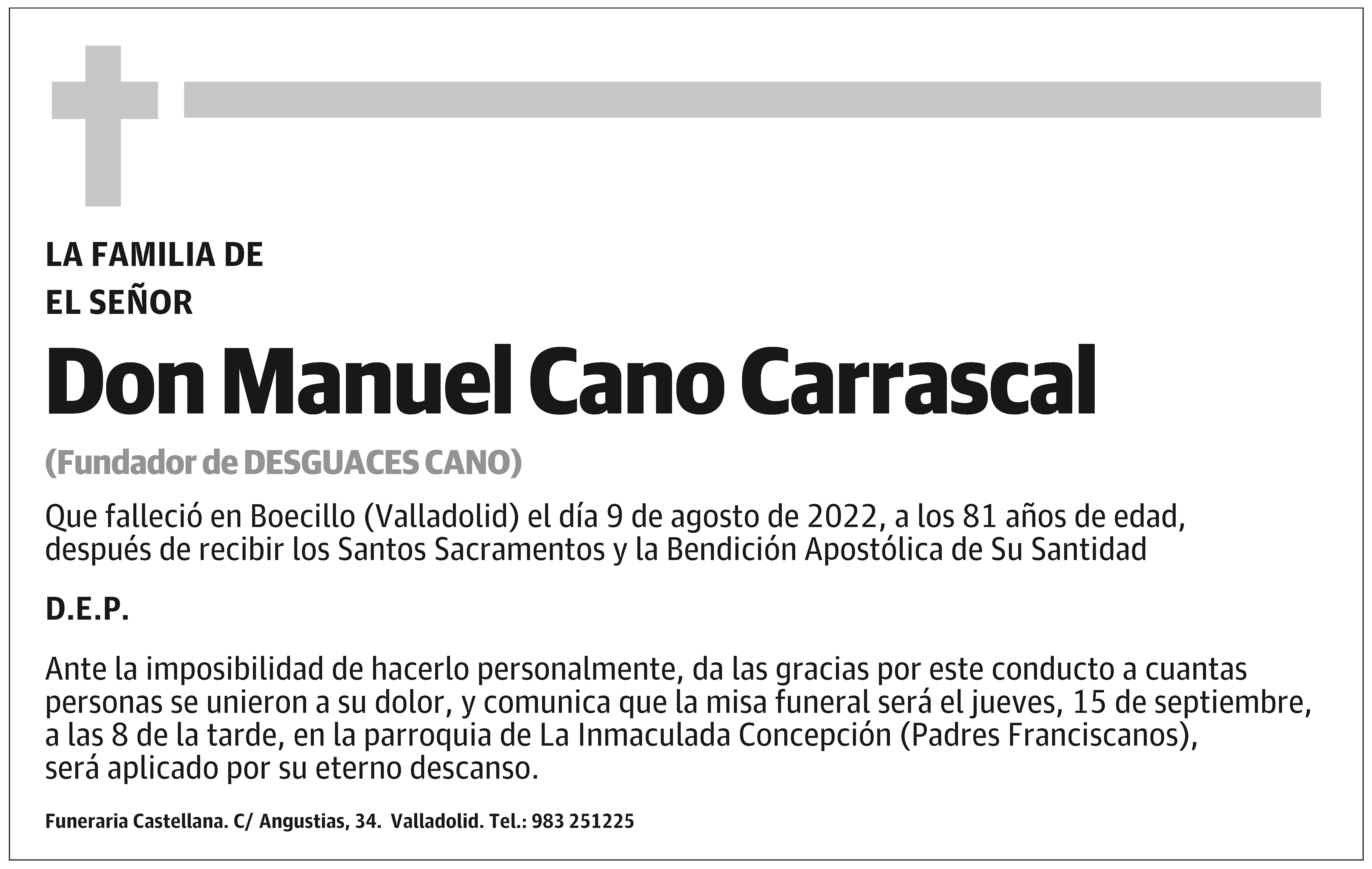 Don Manuel Cano Carrascal