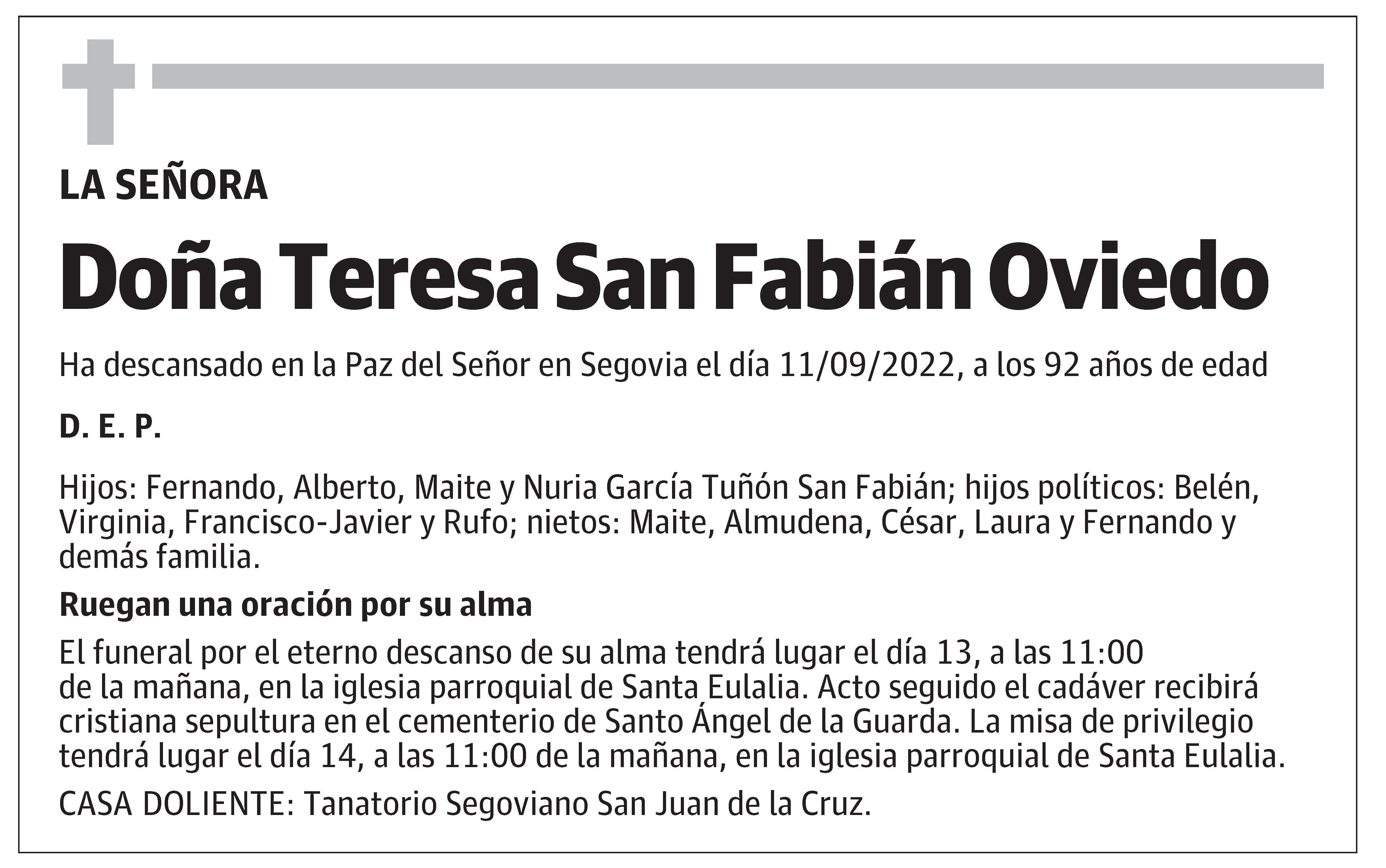 Teresa San Fabián Oviedo