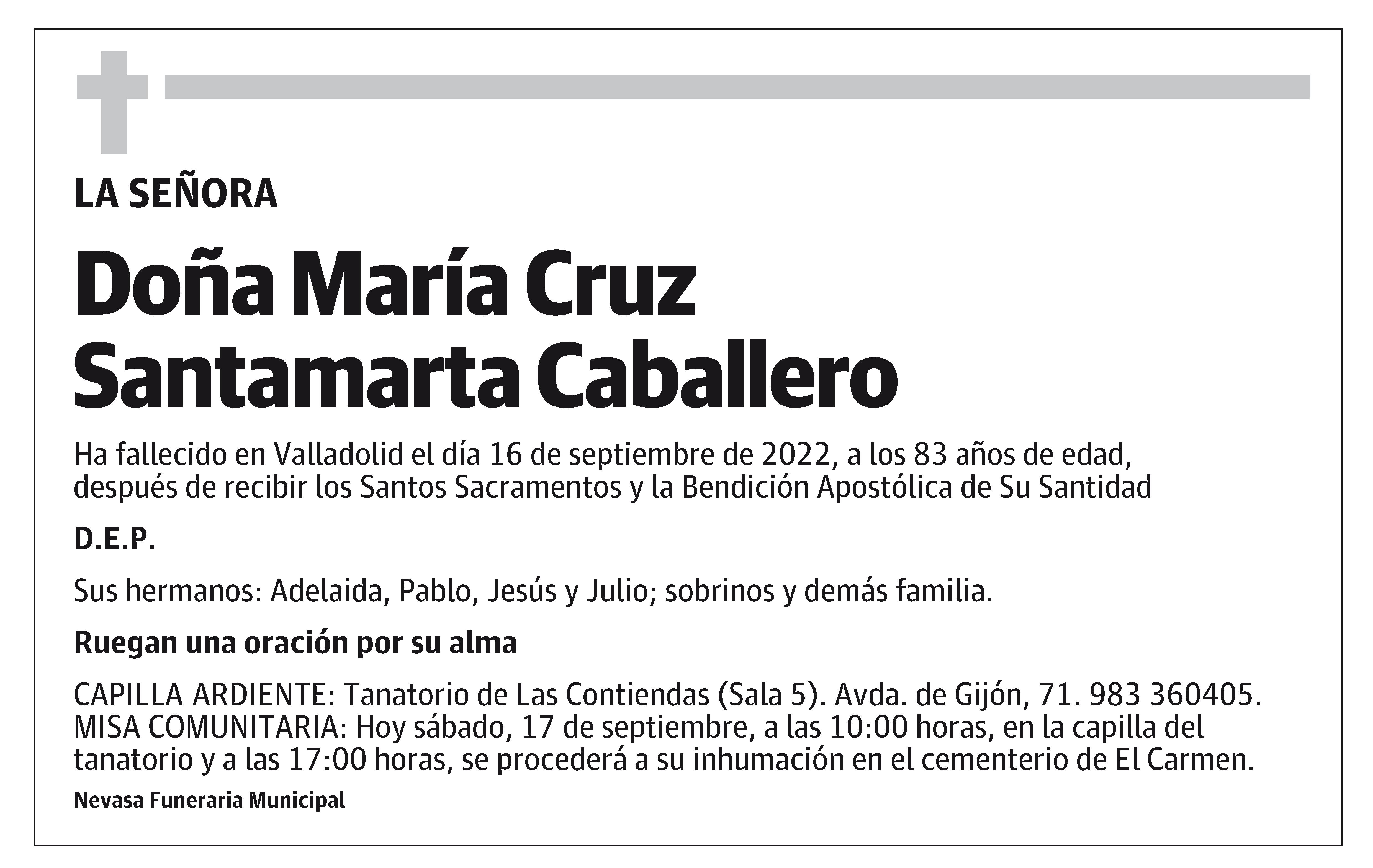 María Cruz Santamarta Caballero