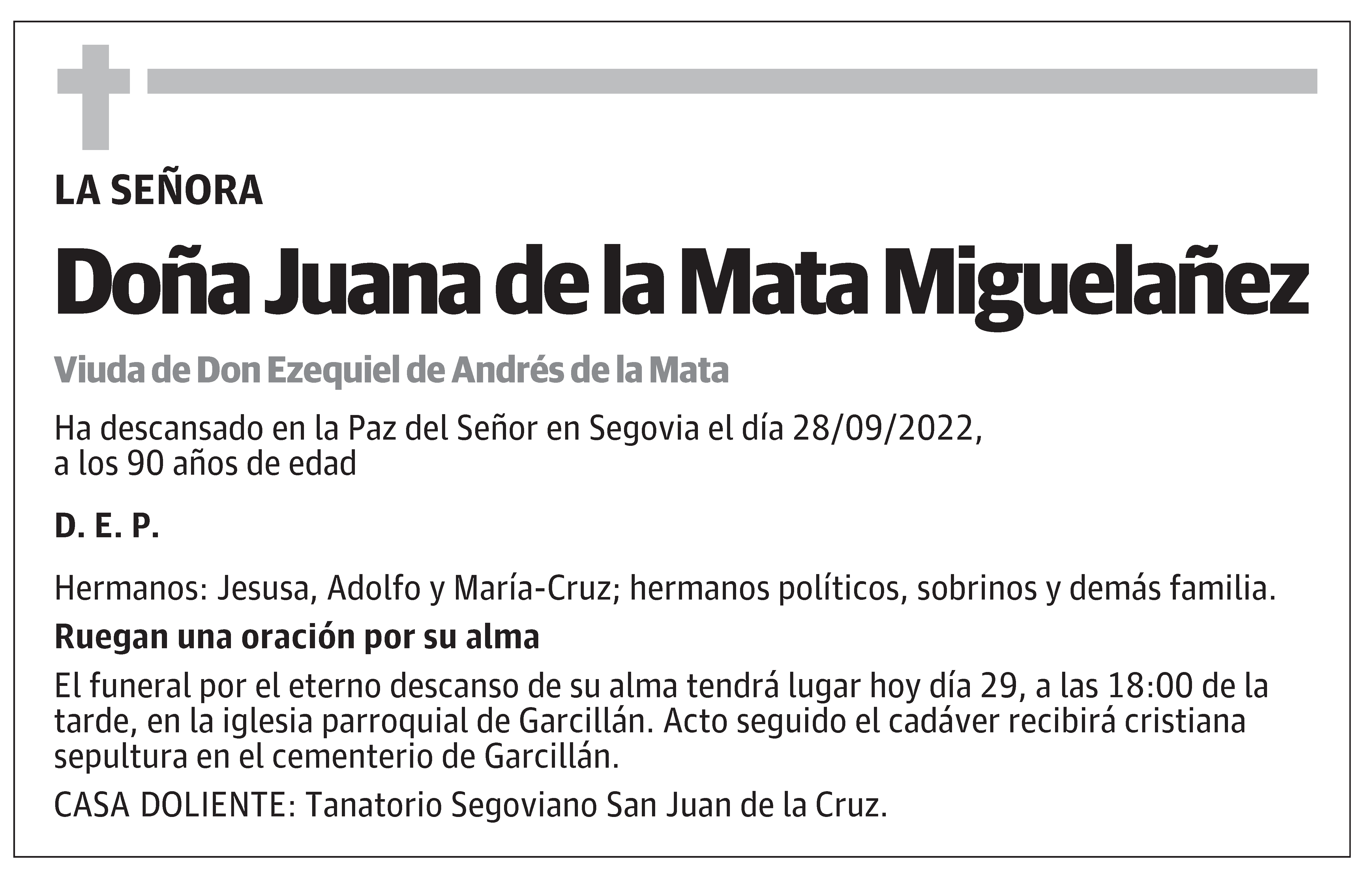Juana de la Mata Miguelañez
