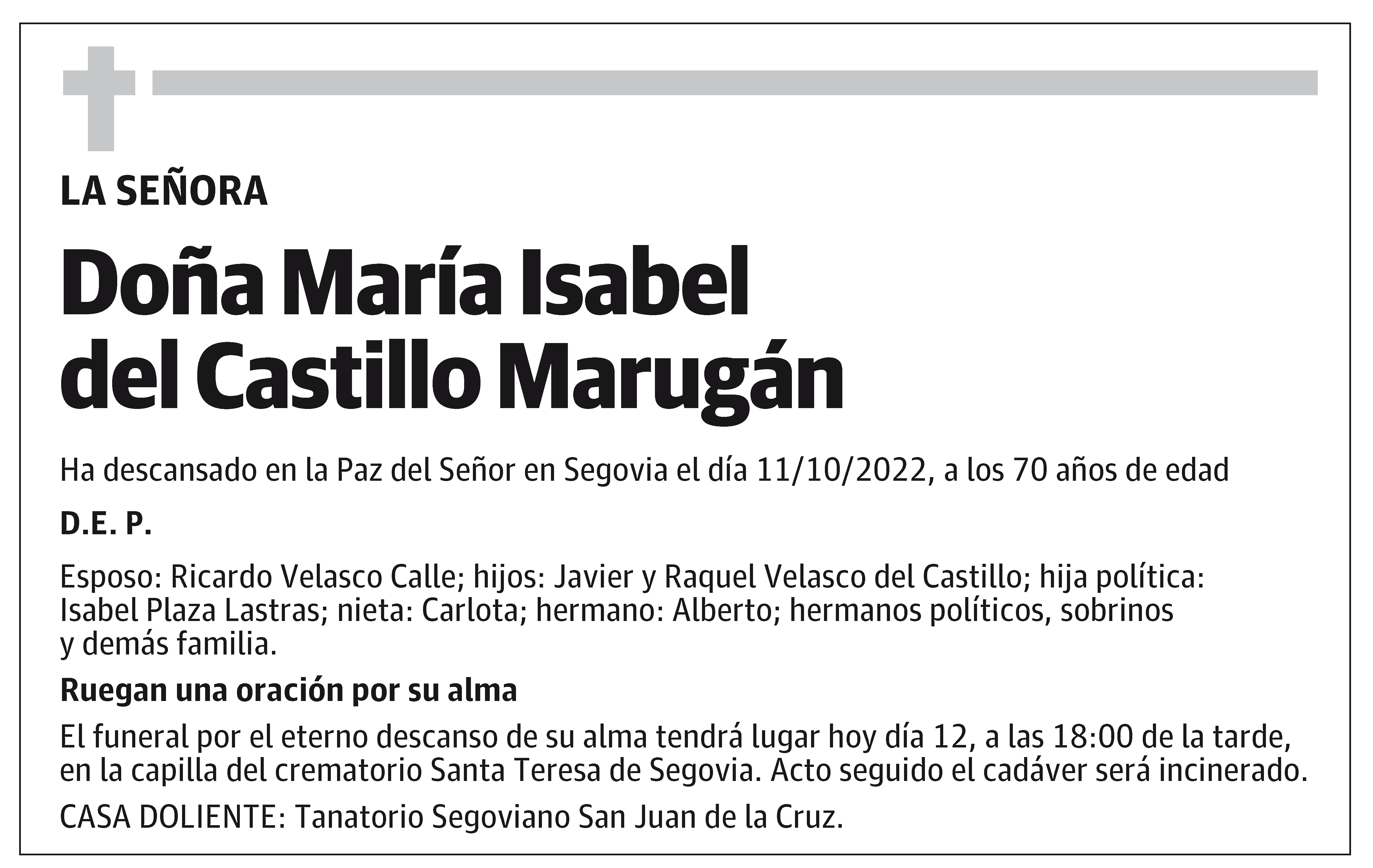 María Isabel del Castillo Marugán