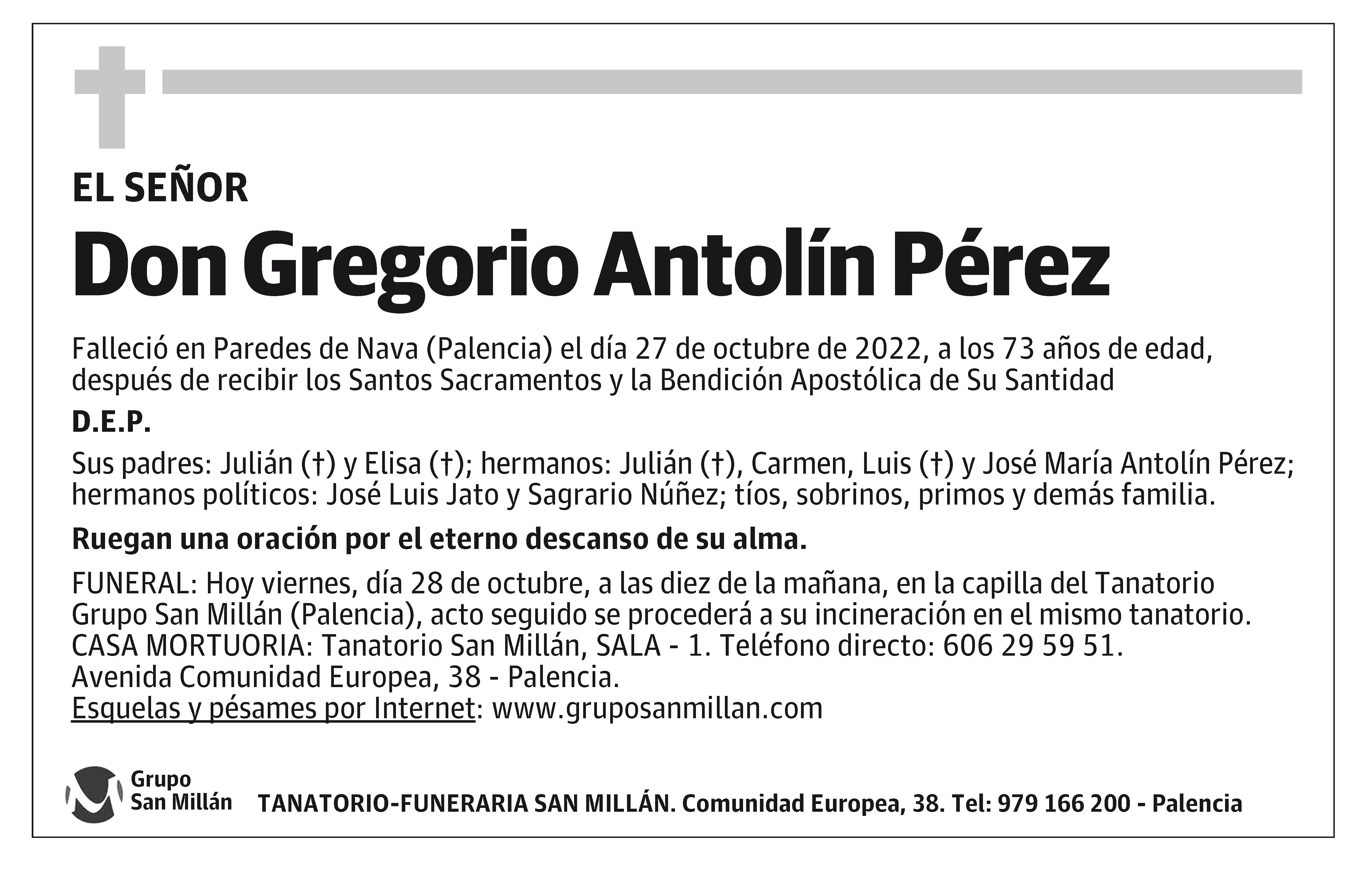 Gregorio Antolín Pérez