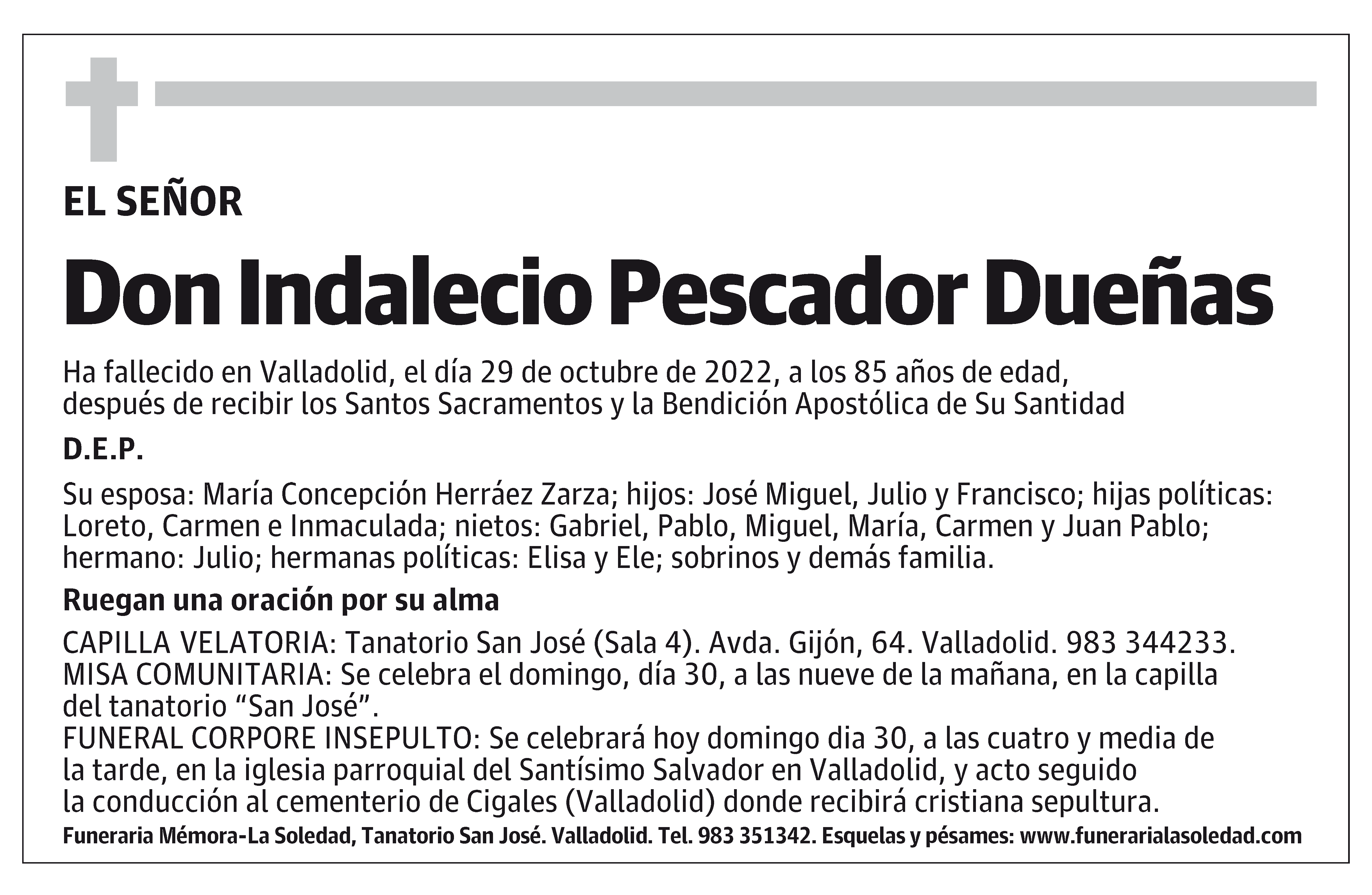 Indalecio Pescador Dueñas