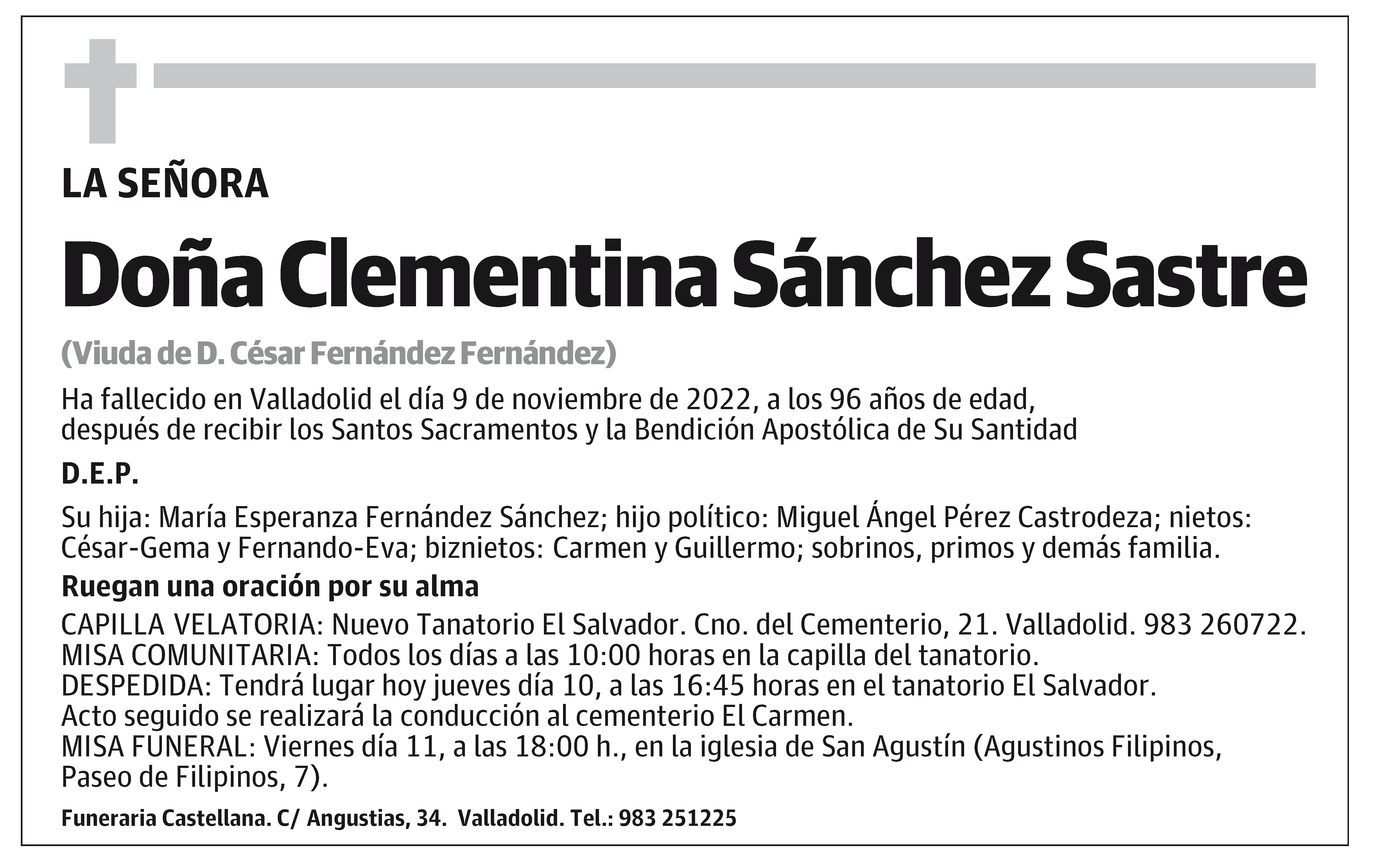 Clementina Sánchez Sastre