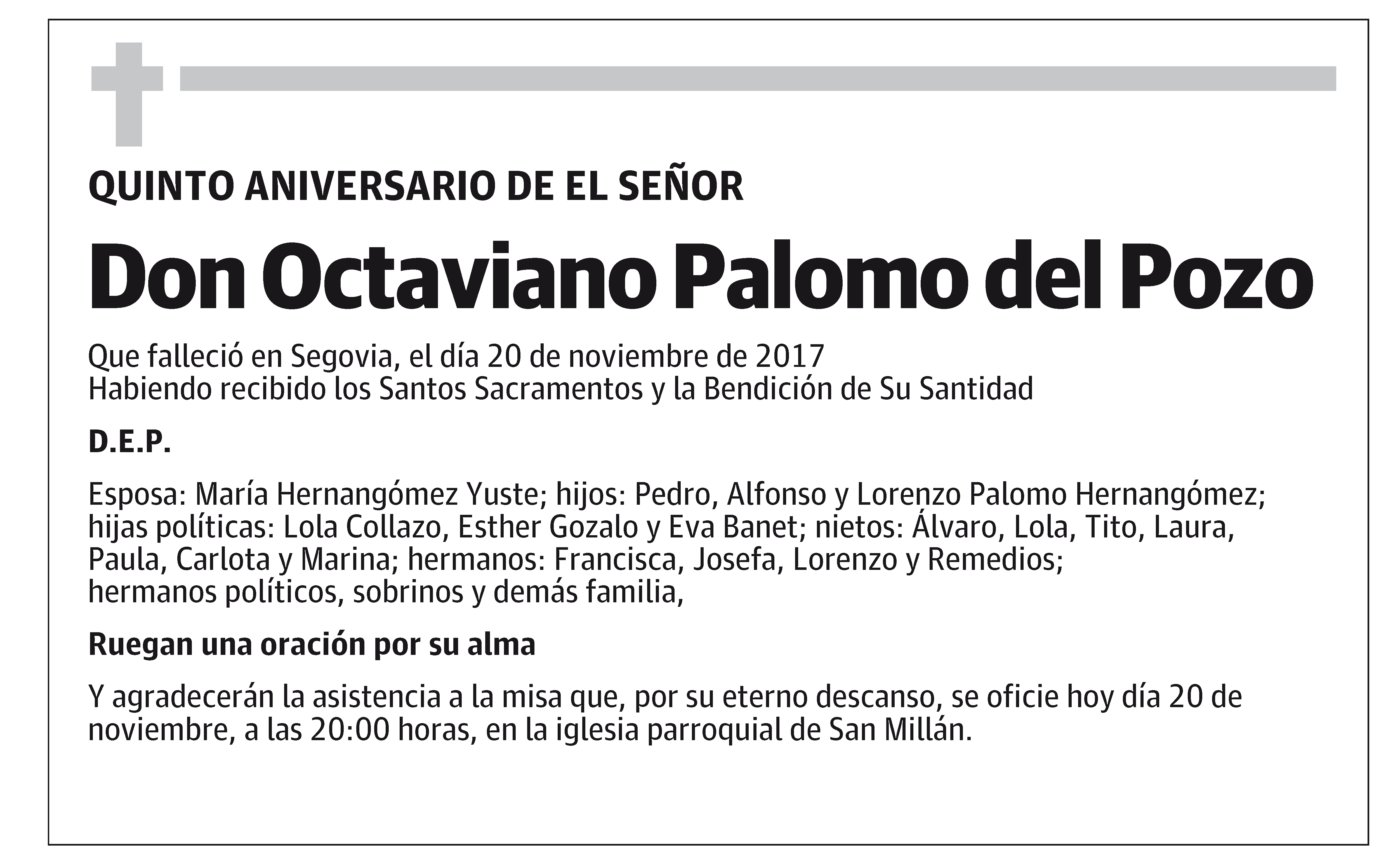 Don Octaviano Palomo del Pozo