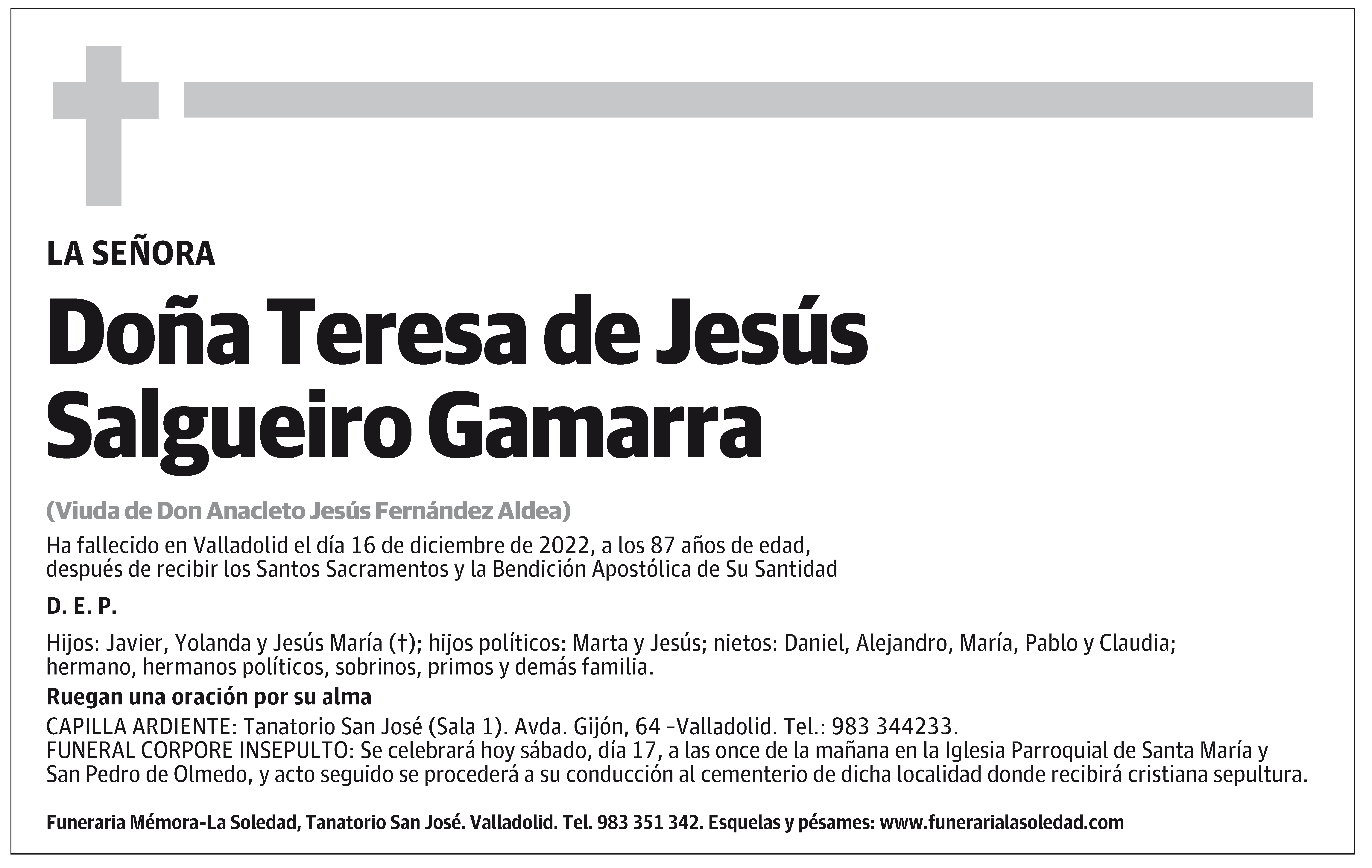 Teresa de Jesús Salgueiro Gamarra