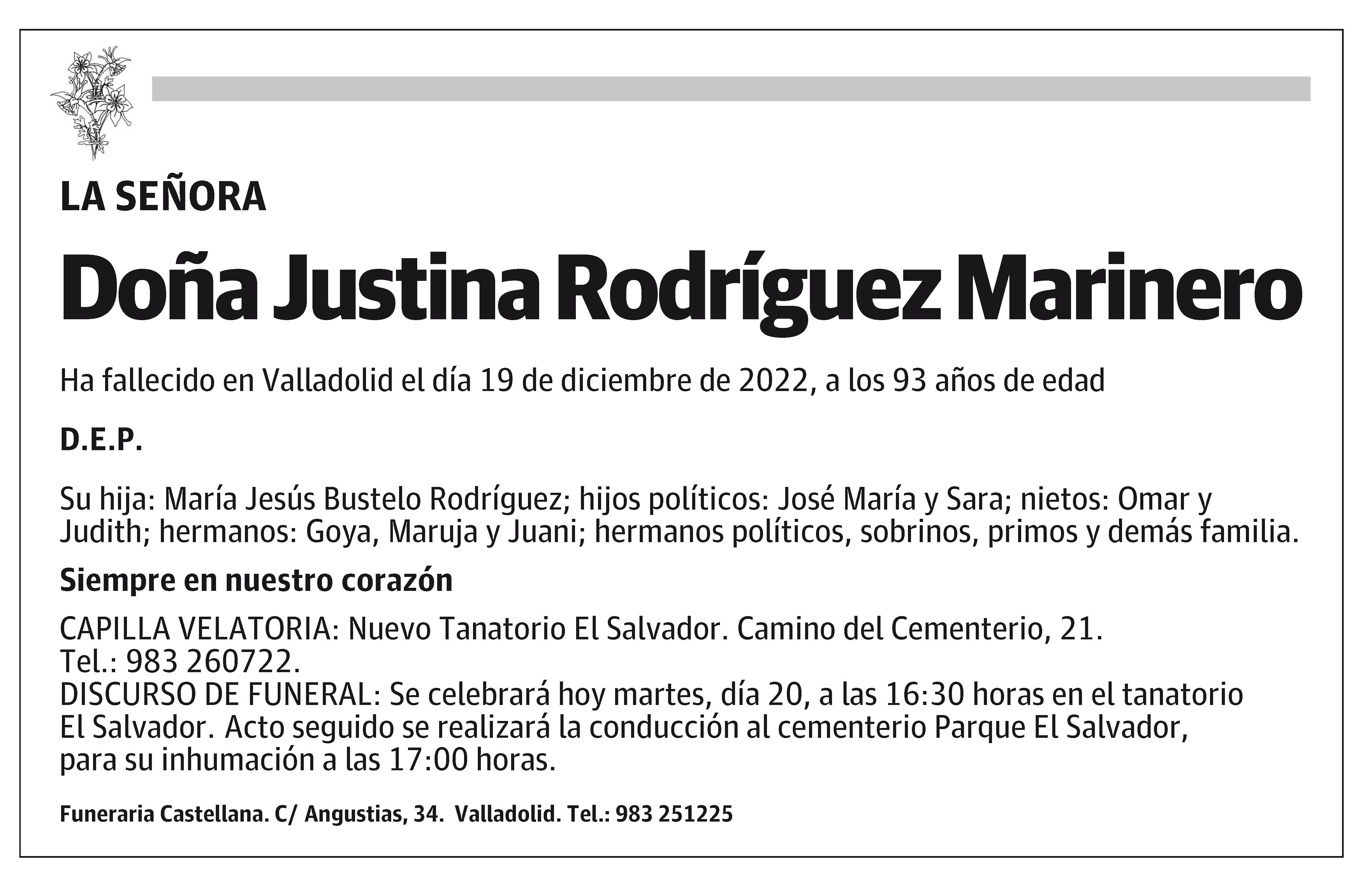 Justina Rodríguez Marinero
