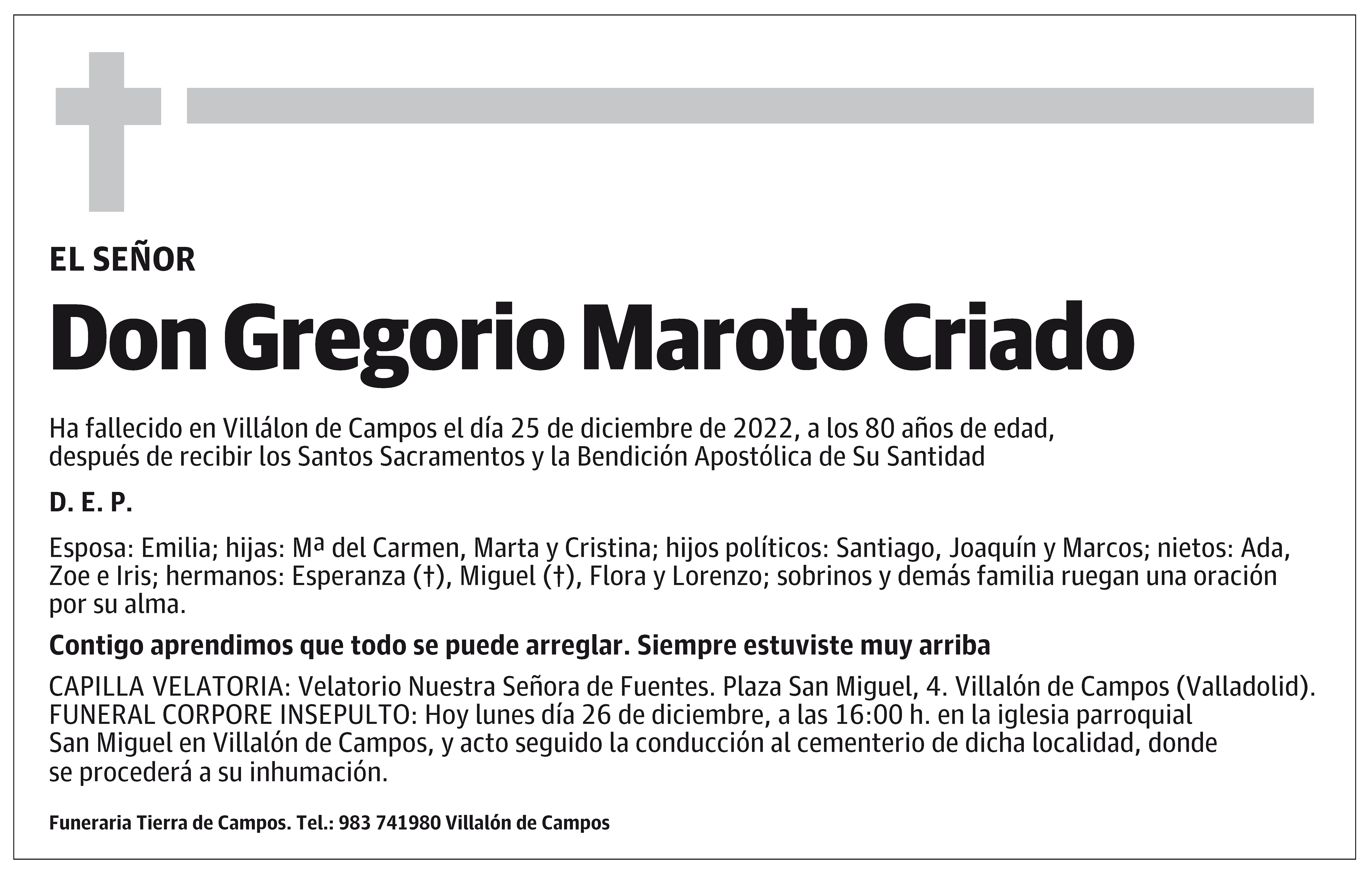 Gregorio Maroto Criado