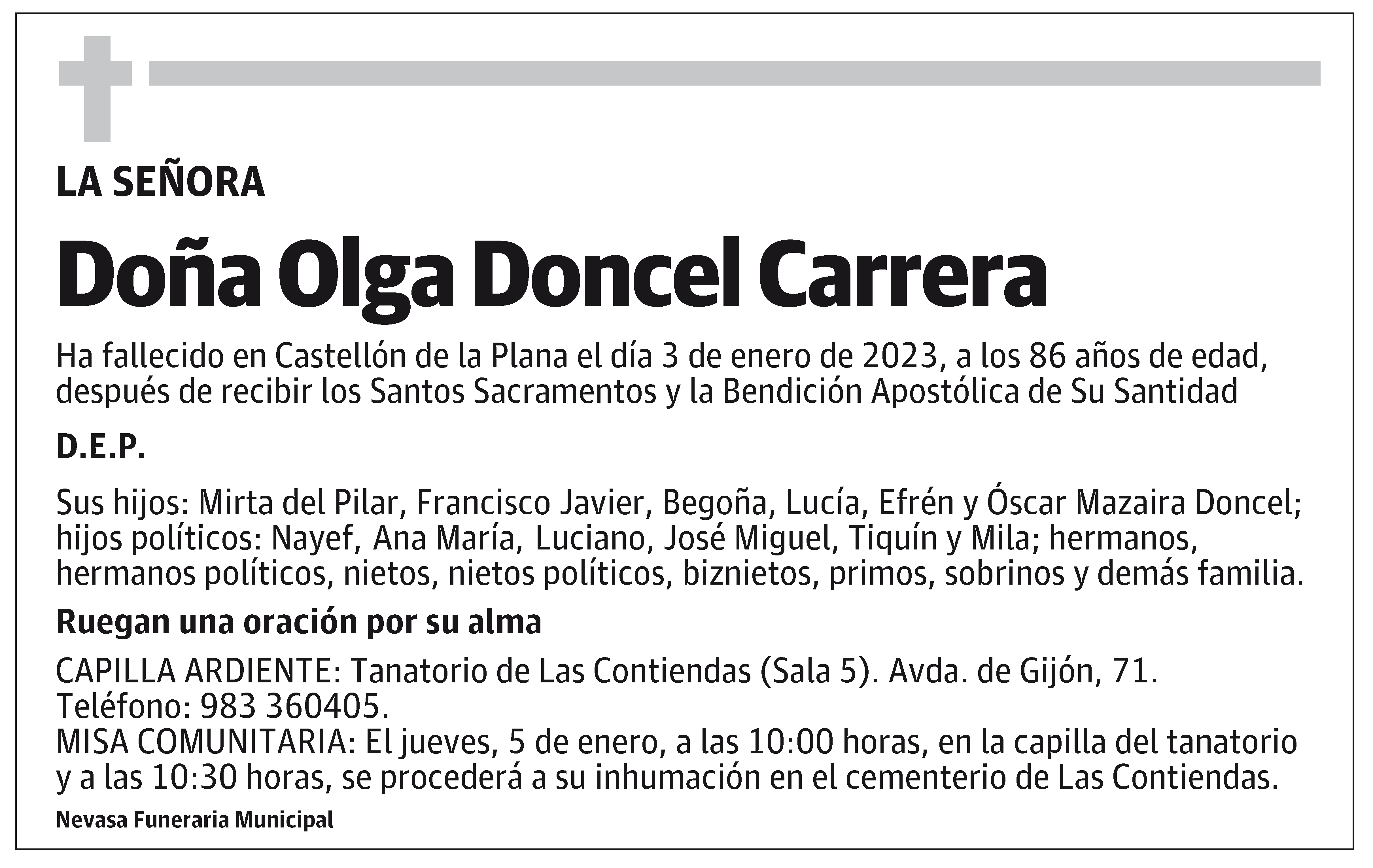 Olga Doncel Carrera