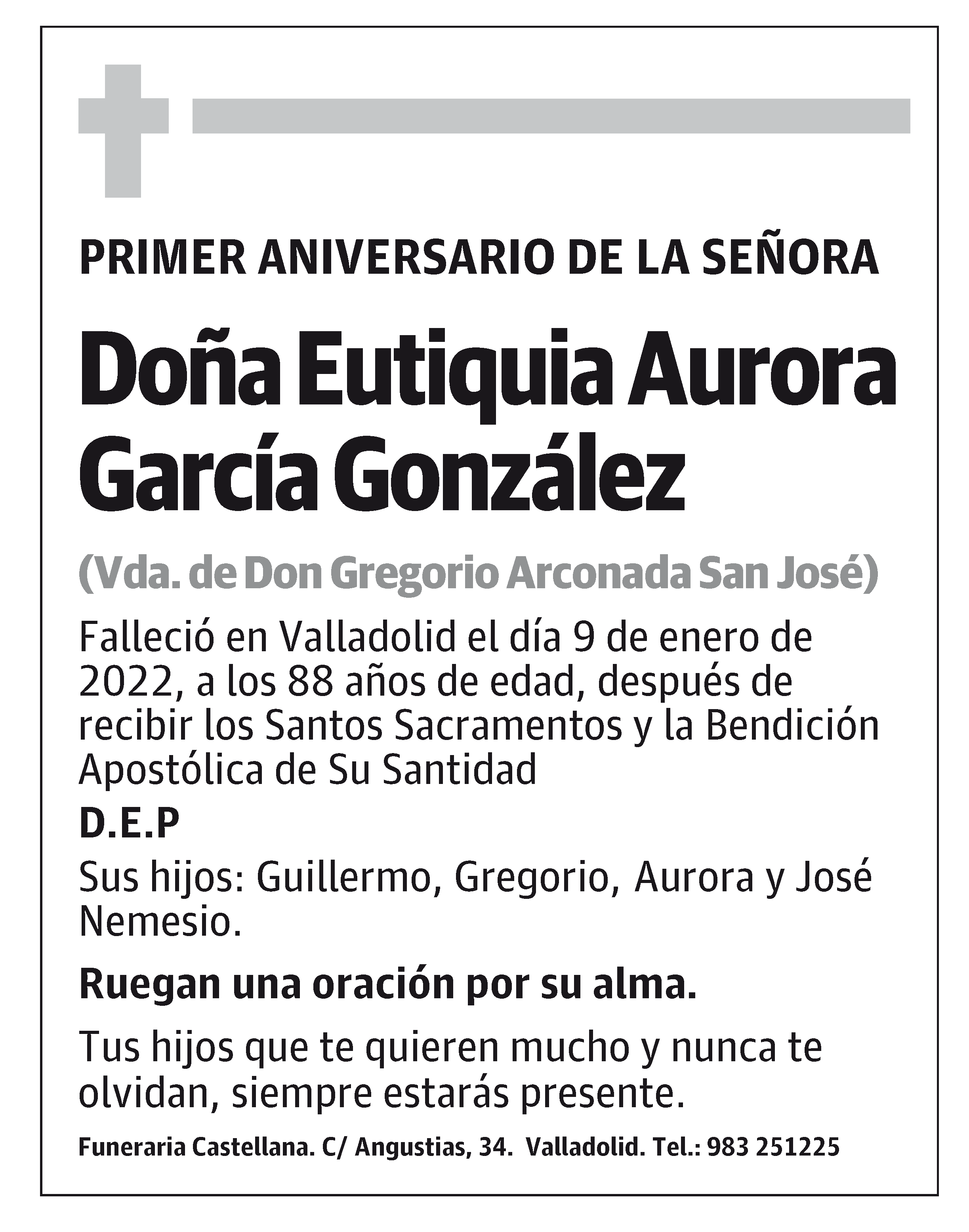 Doña Eutiquia Aurora García González