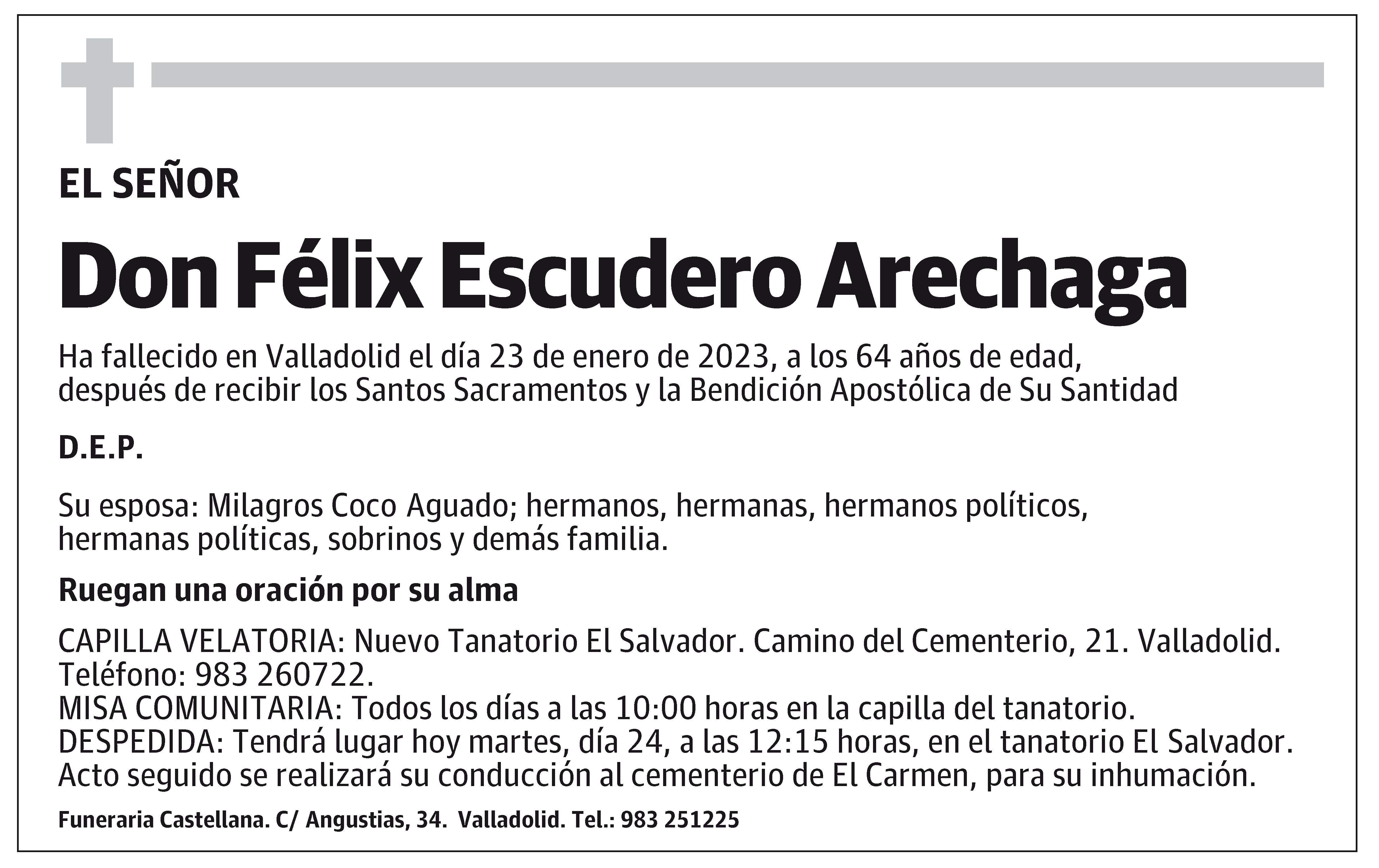 Félix Escudero Arechaga