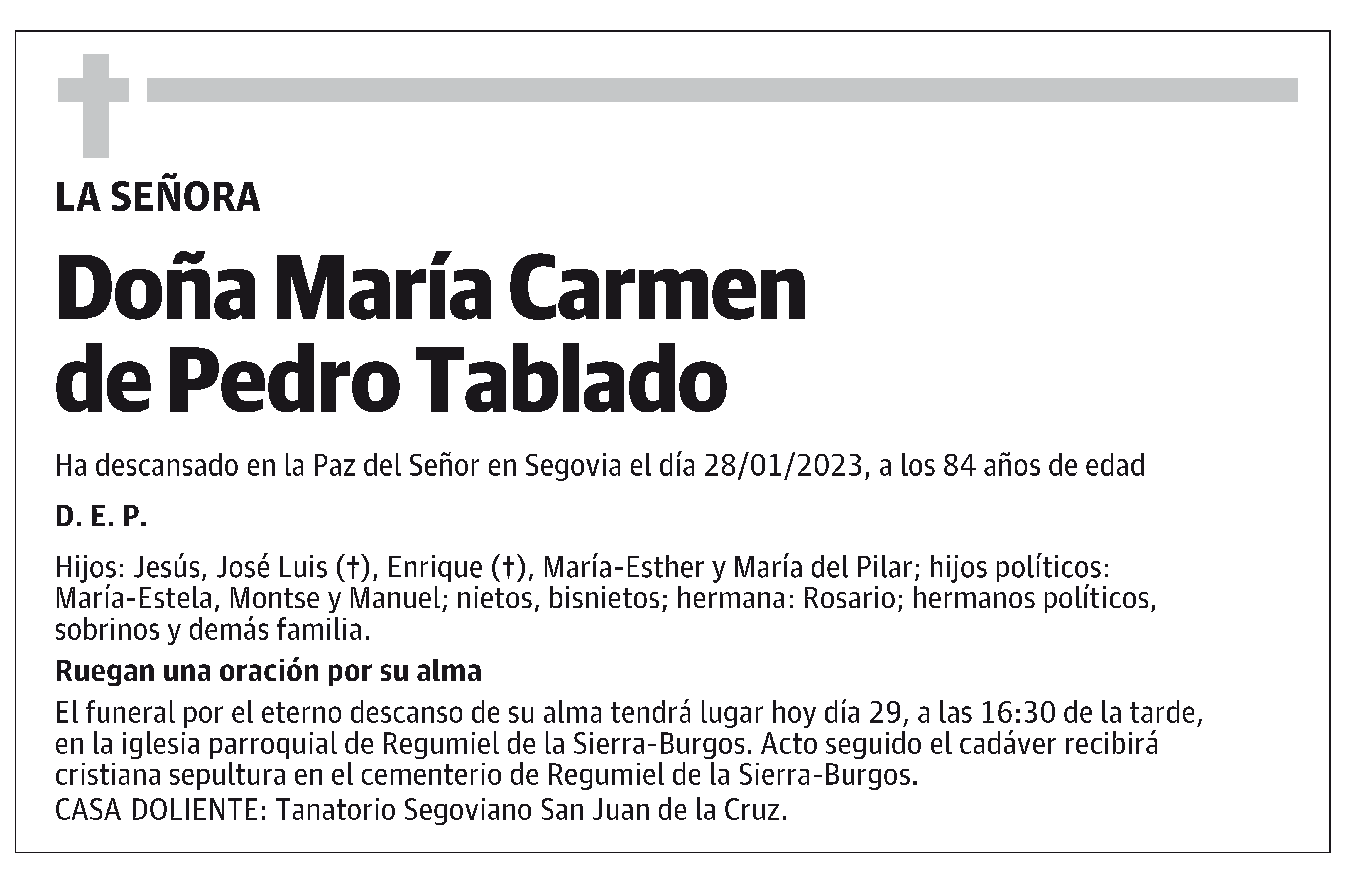 María Carmen de Pedro Tablado
