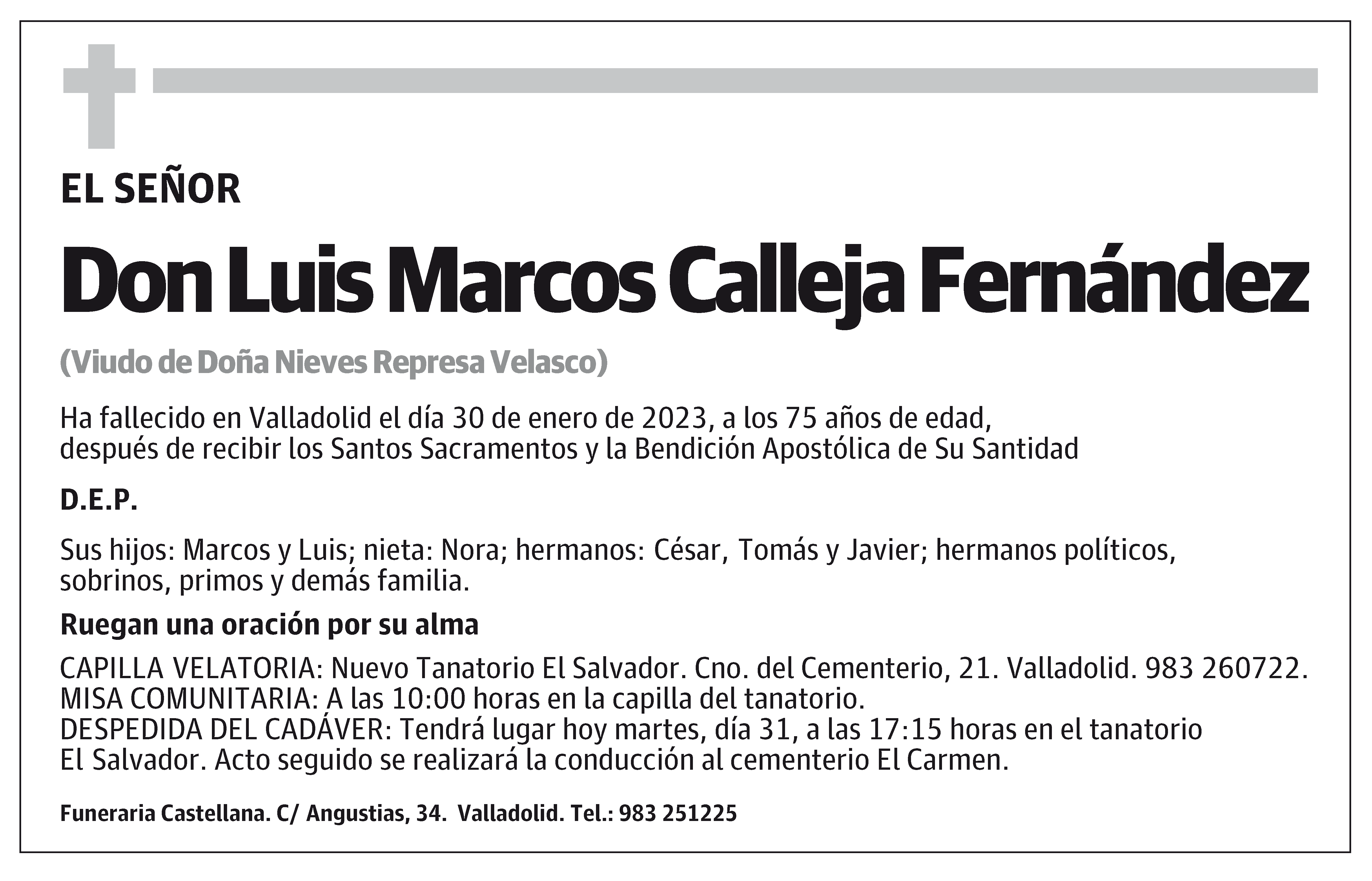 Luis Marcos Calleja Fernández