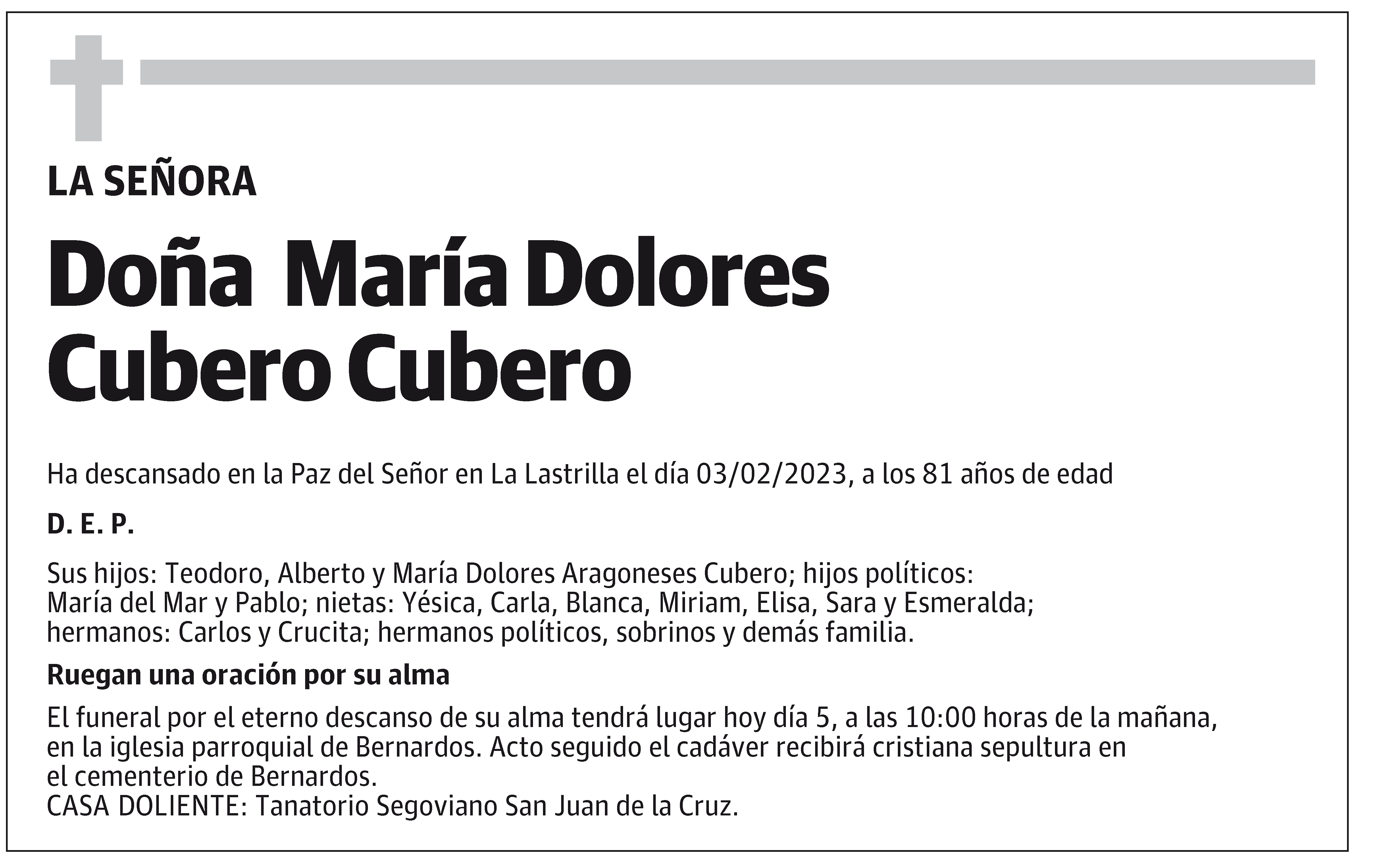 María Dolores Cubero Cubero