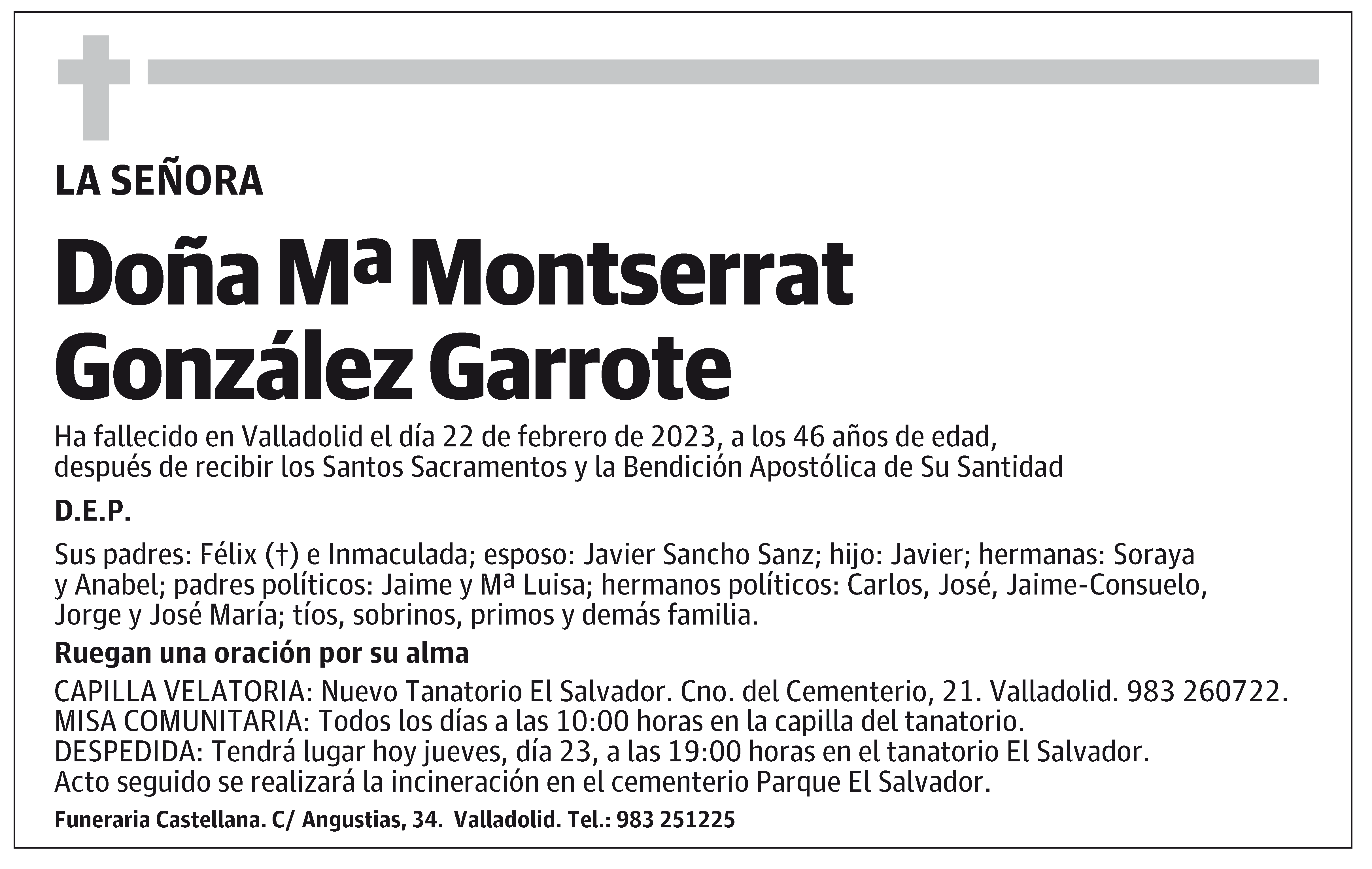 Mª Montserrat González Garrote
